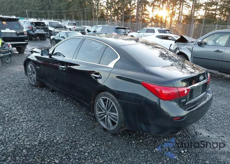 2014 Infiniti Q50 Hybrid Sport from USA, damaged, VIN JN1AV7AR3EM700979